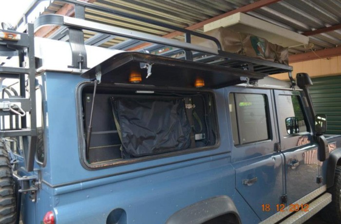 Tipup aluminum doors for Landrover