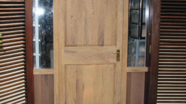 Afromosia solid wood door