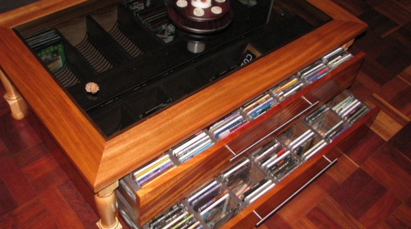 African Mahogany coffee table with Oregan pine legs