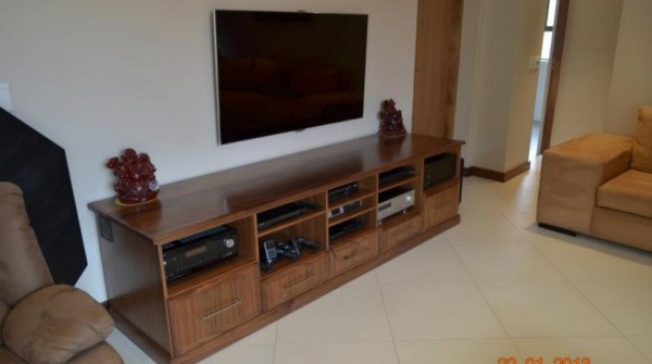 Solid American walnut entertainment centre